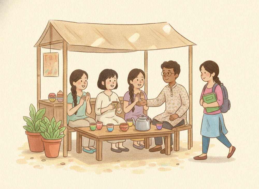 【ヒンディー語】ミラも学生です。|मीरा भी छात्रा है।