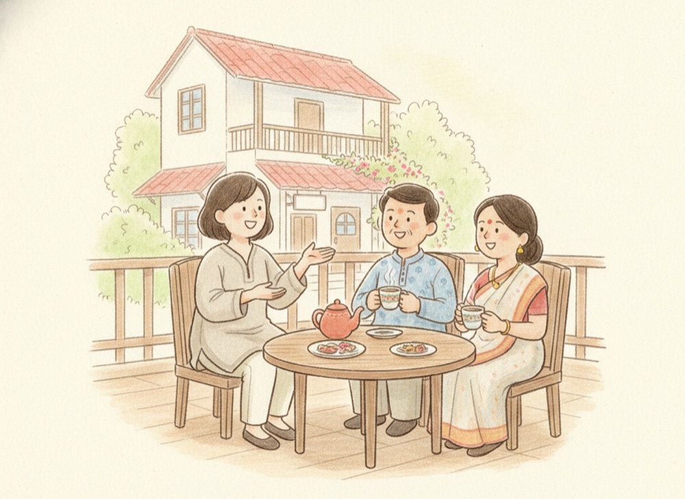 【ヒンディー語】家にいました。|मैं घर पर था।