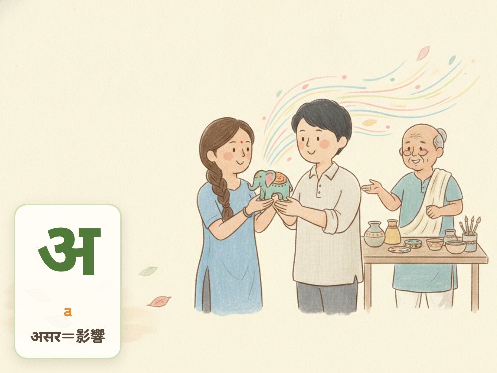 【1日1文字】अ（a）｜असर（影響）の अ
