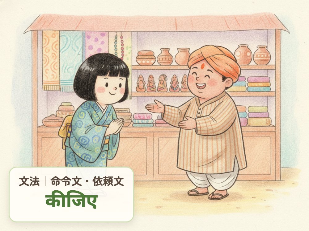 【ヒンディー語文法⑥】命令文|依頼文|例文|デバナガリ文字表記
