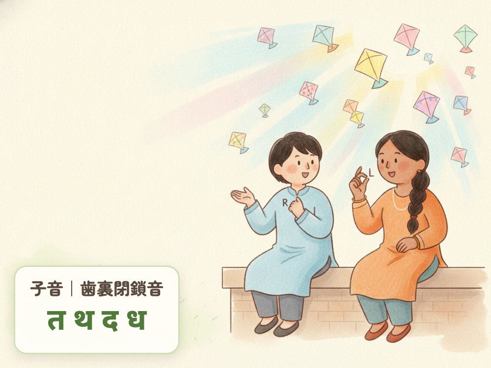 【ゼロから始めるヒンディー語⑤】子音｜歯裏閉鎖音｜発音とデバナガリ文字