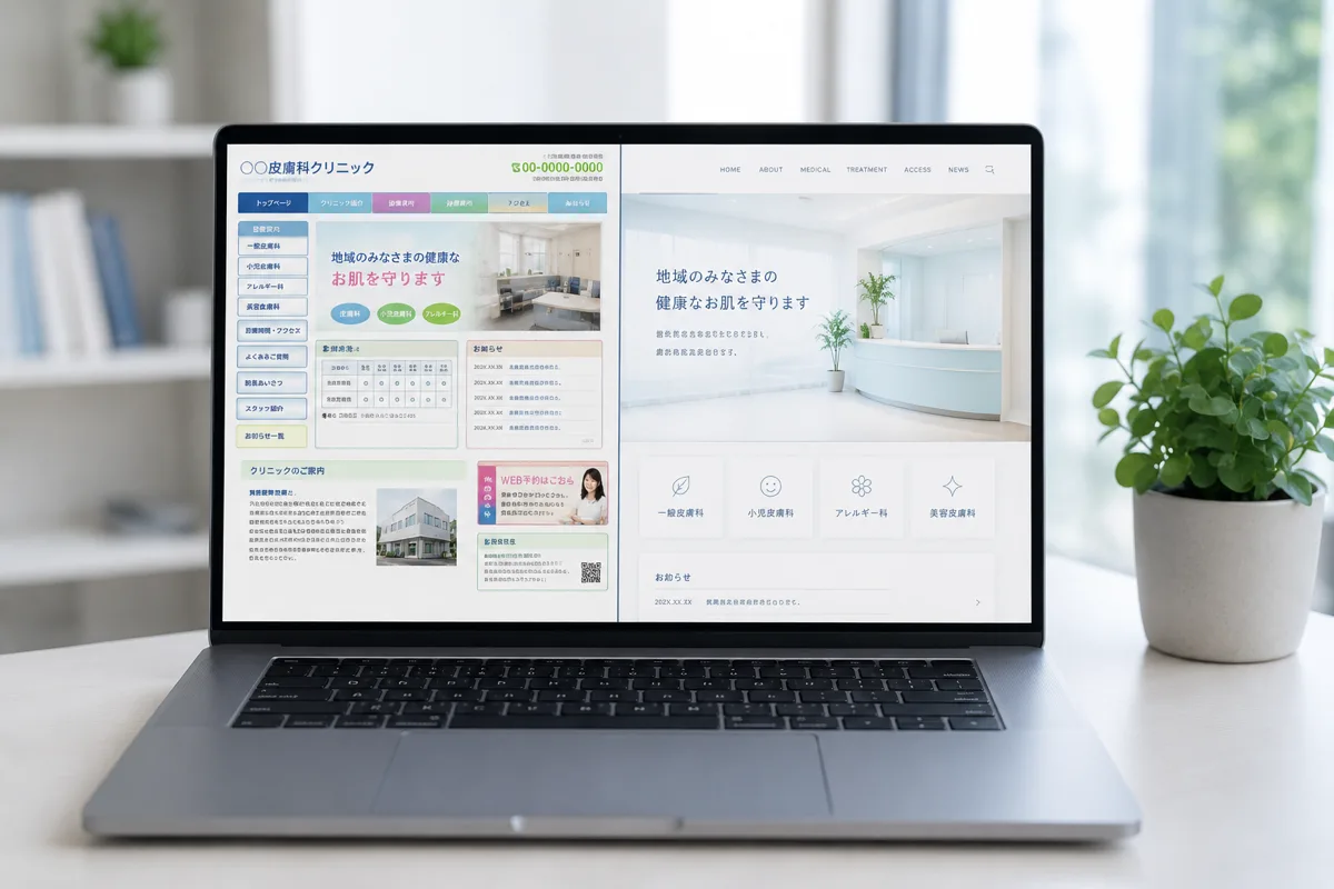 刷新後のクリニックサイトのイメージ